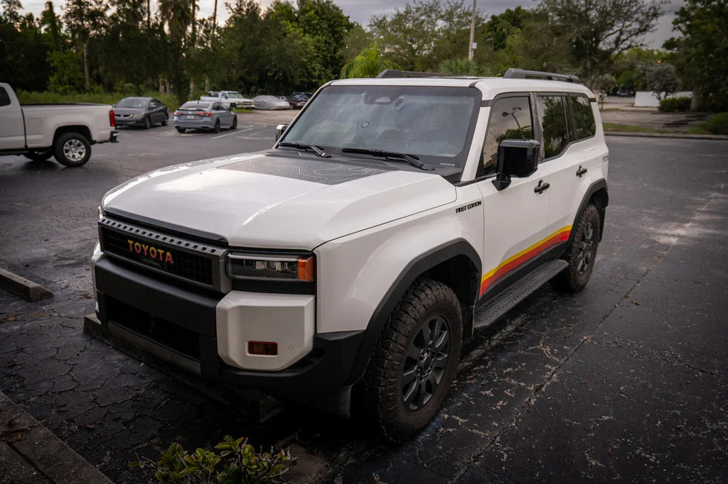 Topographic Hood Overlay (Printed Series) - 2024+ Land Cruiser StickerFab