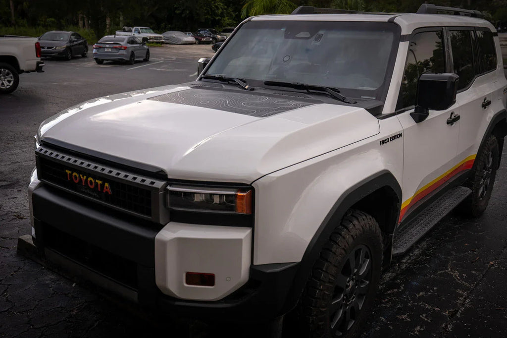 Topographic Hood Overlay (Printed Series) - 2024+ Land Cruiser StickerFab