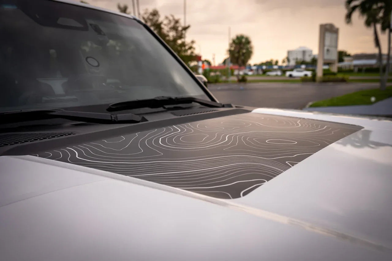 Topographic Map Premium Print Vinyl Rolls (3' or 6') - Matte Finish StickerFab