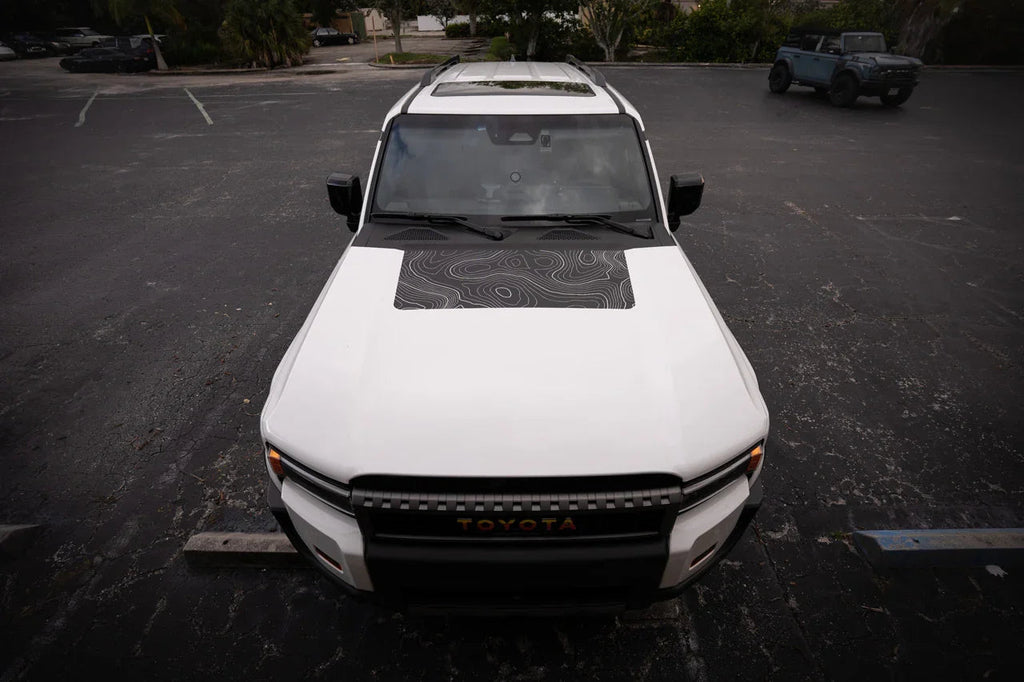 Topographic Hood Overlay (Printed Series) - 2024+ Land Cruiser StickerFab