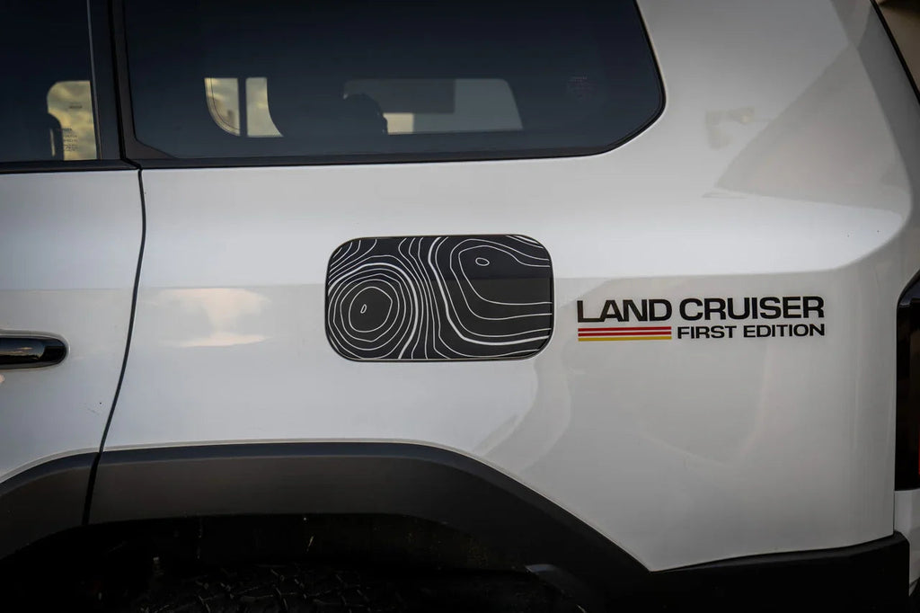 Topographic Map Fuel Door Overlay - 2024+ Land Cruiser / GX 550 StickerFab