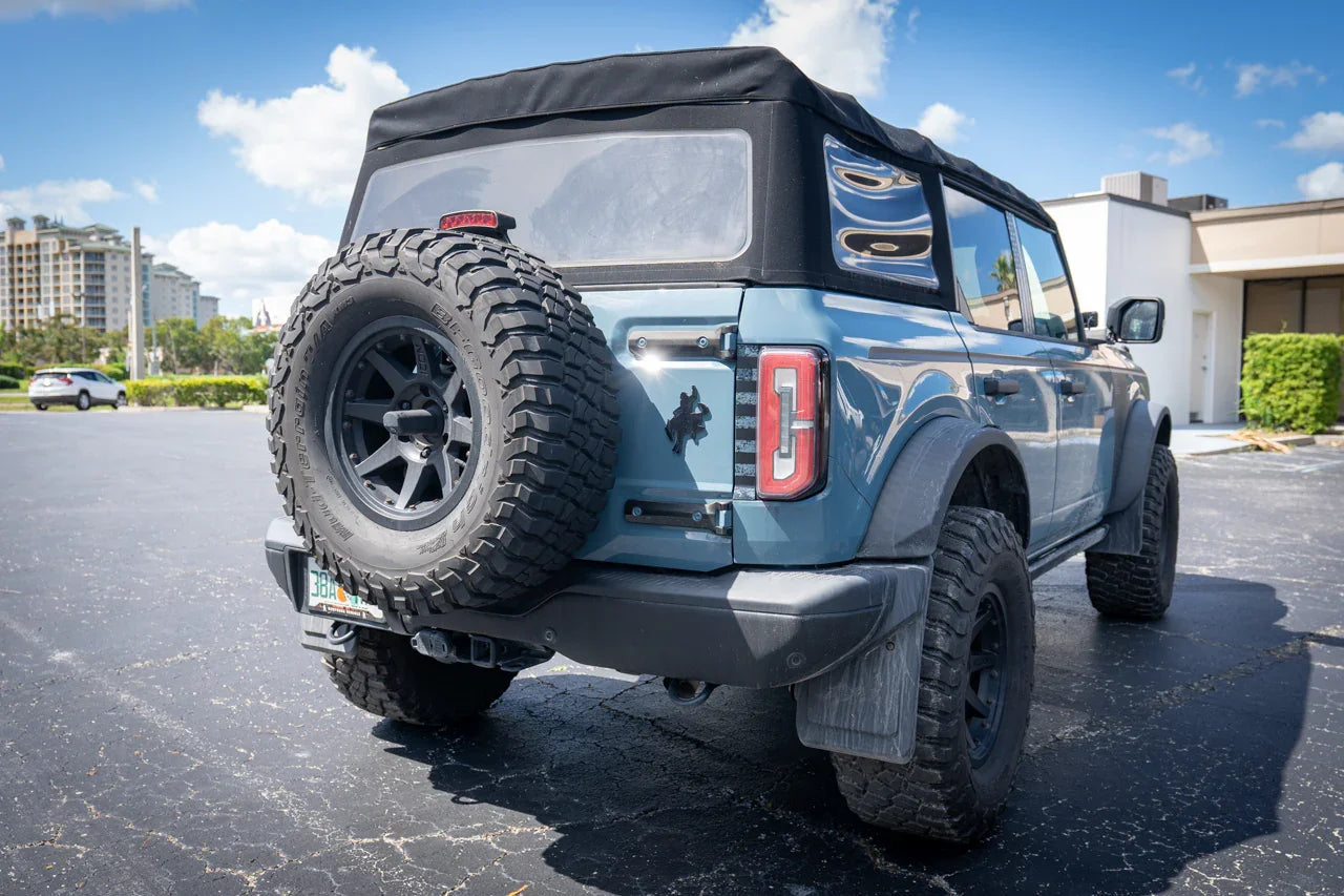 American Flag Middle Tailgate Overlays - 2021+ Bronco StickerFab
