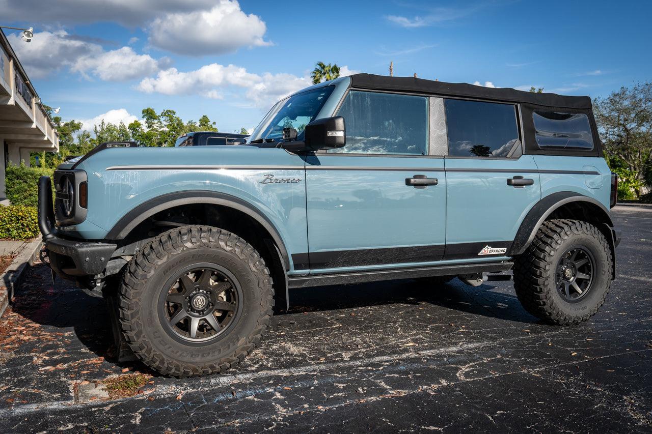 Solid Color Upper Door Spear Stripe Kit - 2021+ Bronco 4 Door (non-Raptor) StickerFab