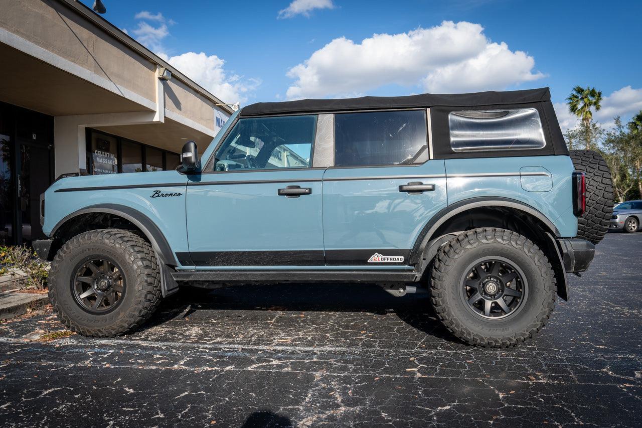 Solid Color Upper Door Spear Stripe Kit - 2021+ Bronco 4 Door (non-Raptor) StickerFab