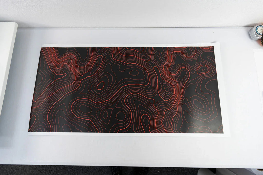 Topographic Map Premium Print Vinyl Rolls (3' or 6') - Matte Finish StickerFab