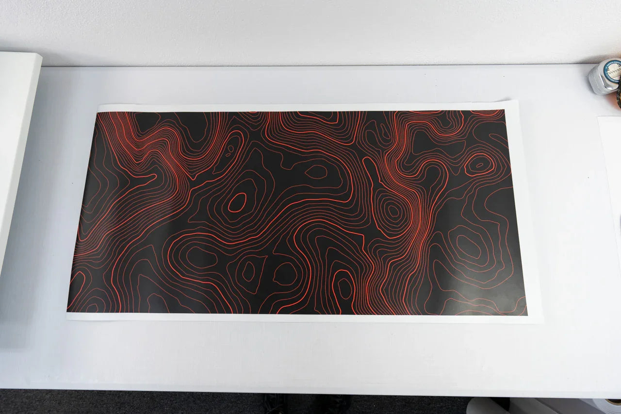 Topographic Map Premium Print Vinyl Rolls (3' or 6') - Matte Finish StickerFab
