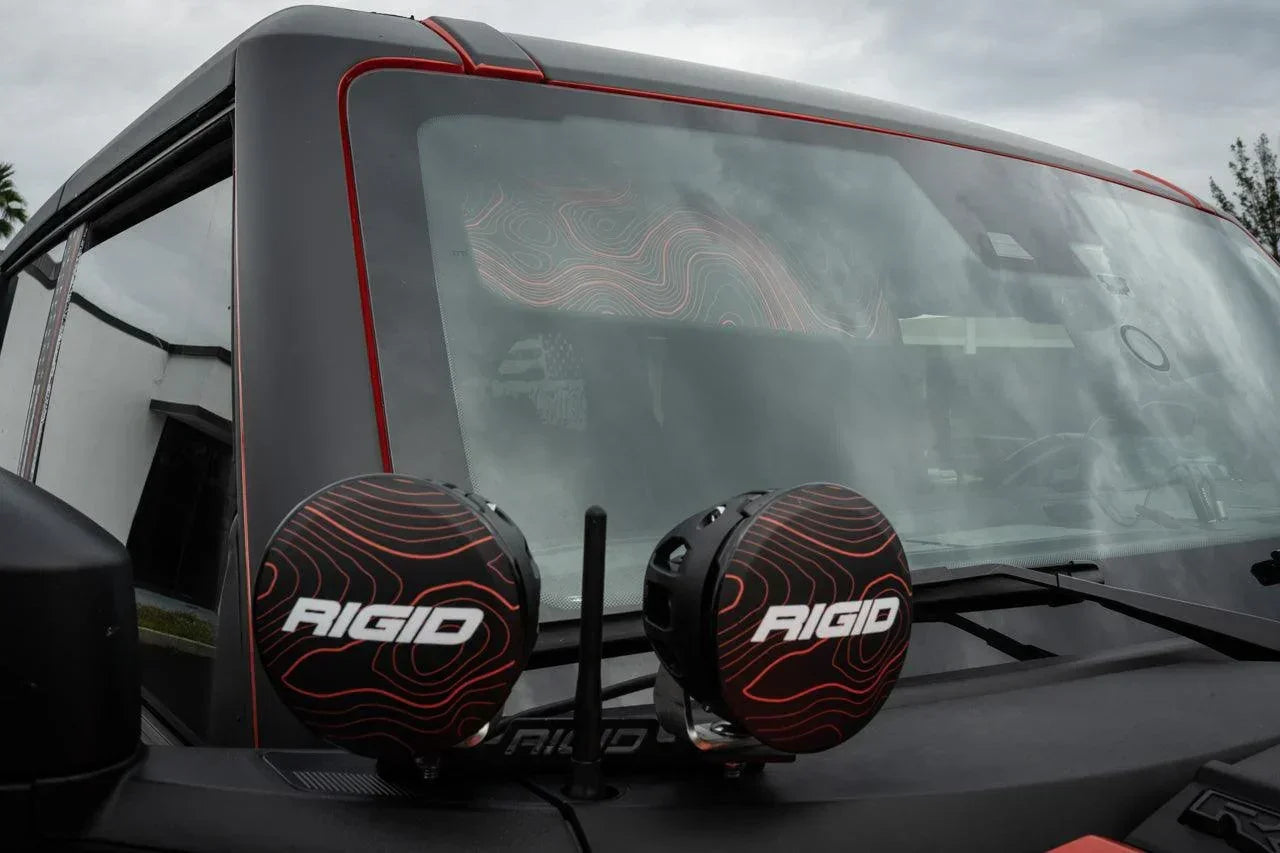Topo Interior Sun Visor Overlays (Printed Series) - 2021+ Bronco (with Homelink) StickerFab