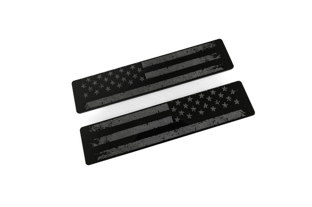 Distressed American Flag Husky Floor Mat Logo (Etched Acrylic) - Universal StickerFab