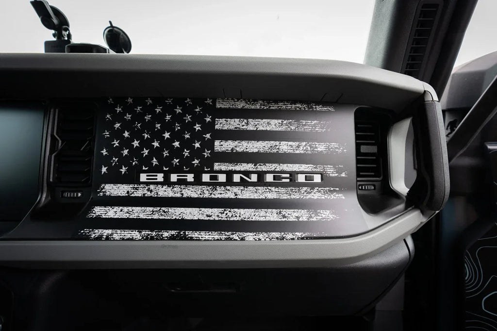 Freedom Series American Flag Dash Overlay - 2021+ Bronco StickerFab