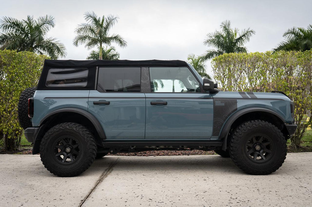 Solid Color Upper Door Spear Stripe Kit - 2021+ Bronco 4 Door (non-Raptor) StickerFab