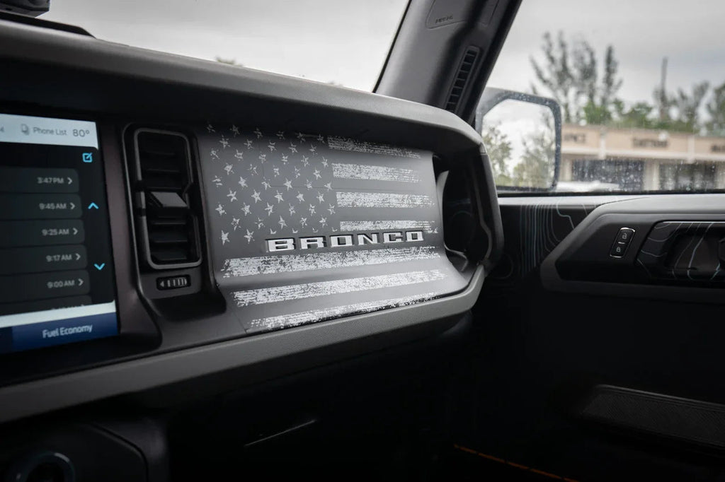 Freedom Series American Flag Dash Overlay - 2021+ Bronco StickerFab