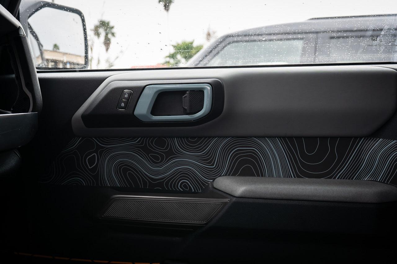 Solid Color Interior Door Handle Overlays (Printed Series) - 2021+ Bronco StickerFab