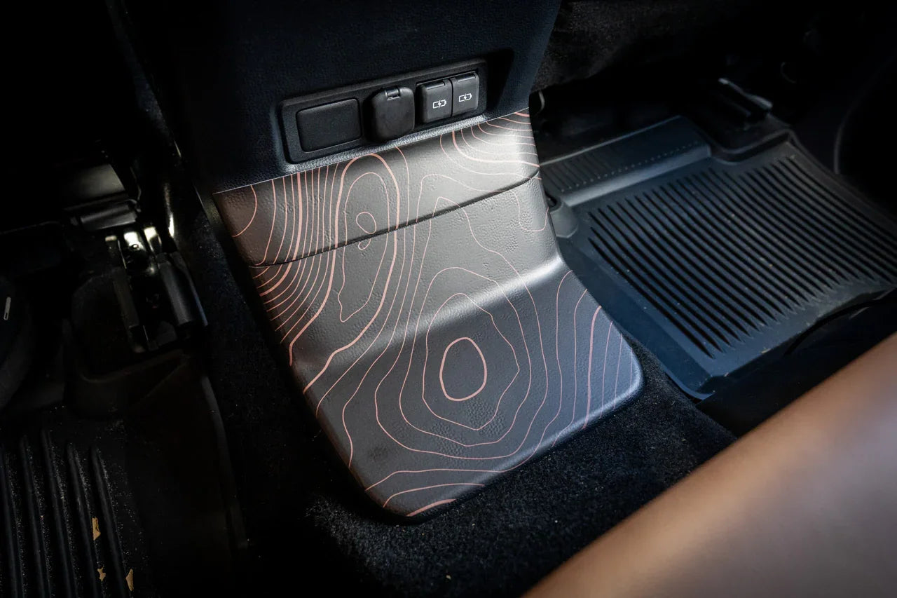 Topographic Rear Center Console Panel Protection - 2024+ Land Cruiser StickerFab