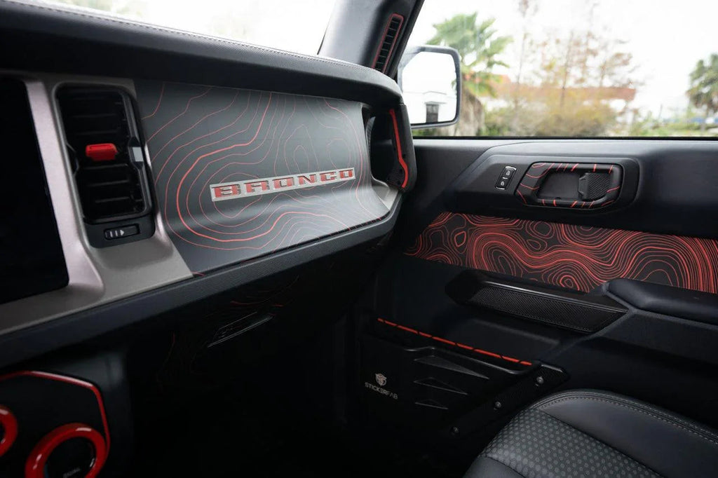 Topo 3 Piece Dash Kit (Printed Series) - 2021+ Bronco StickerFab