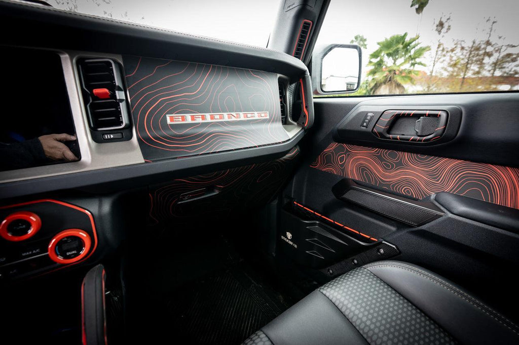 Topo 3 Piece Dash Kit (Printed Series) - 2021+ Bronco StickerFab