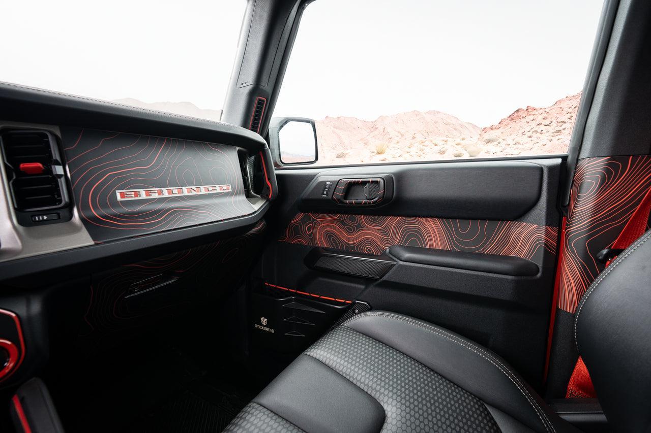 Topo 3 Piece Dash Kit (Printed Series) - 2021+ Bronco StickerFab