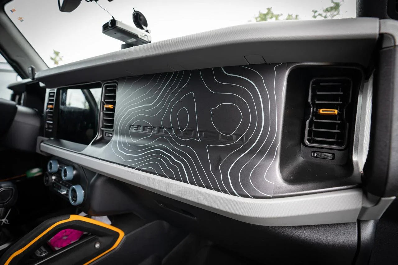 Topo 3 Piece Dash Kit (Printed Series) - 2021+ Bronco StickerFab