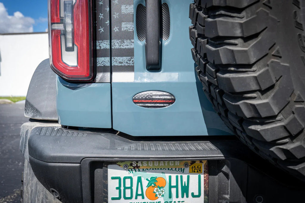 Freedom Series Rear Oval Overlays - 2021+ Bronco StickerFab