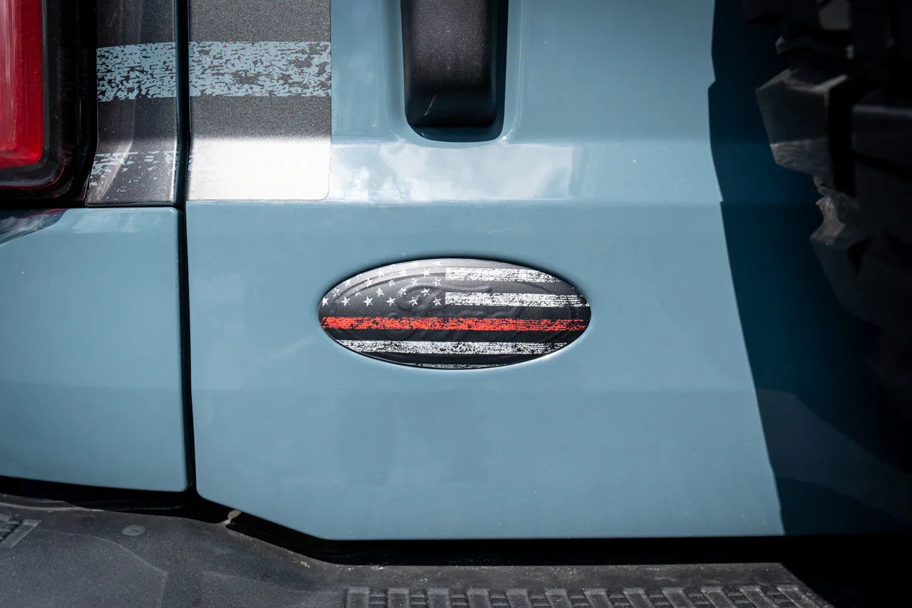 Freedom Series Rear Oval Overlays - 2021+ Bronco StickerFab