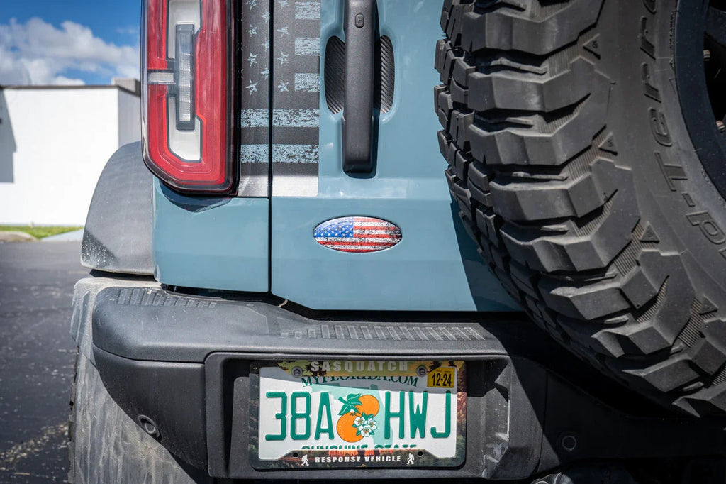 Freedom Series Rear Oval Overlays - 2021+ Bronco StickerFab