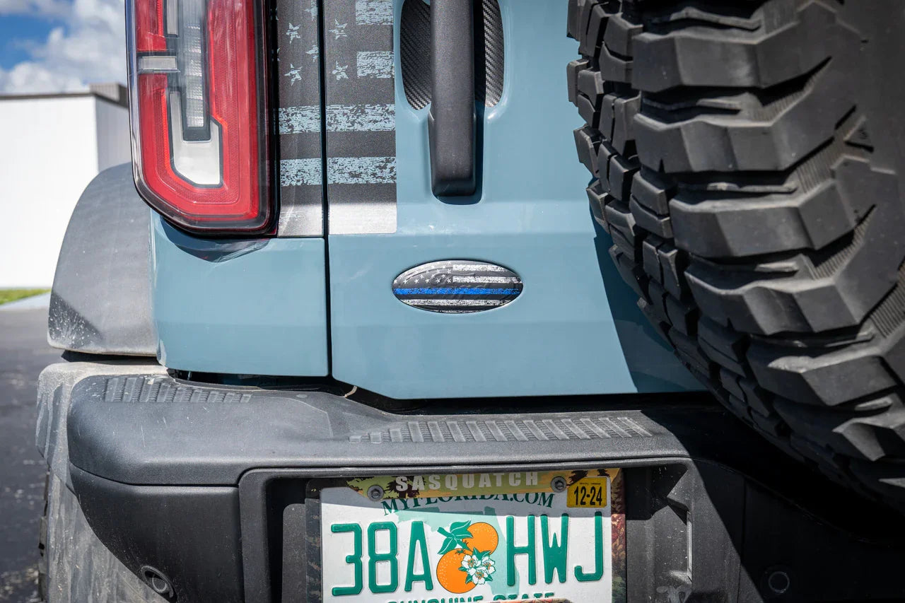 Freedom Series Rear Oval Overlays - 2021+ Bronco StickerFab