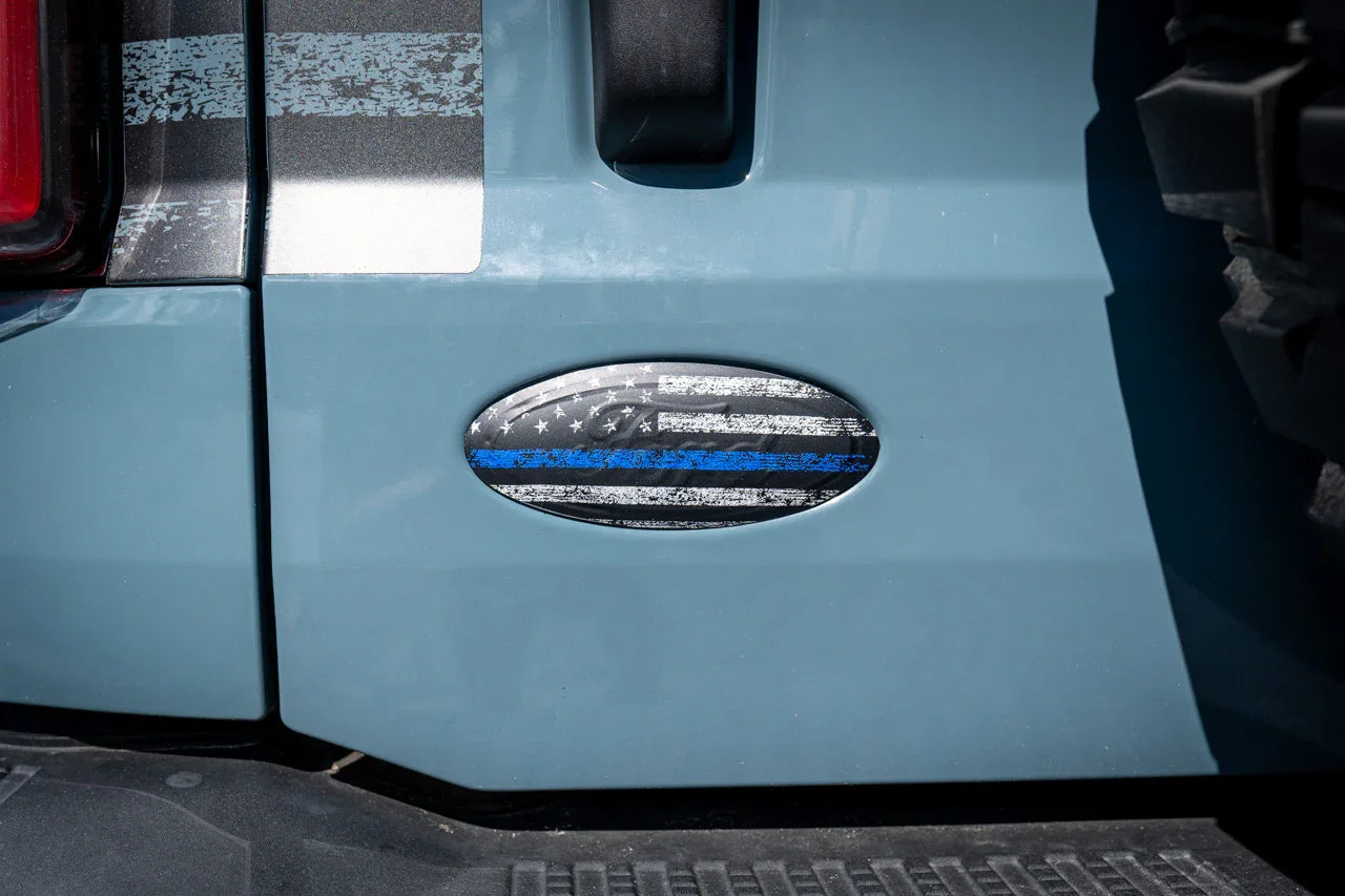 Freedom Series Rear Oval Overlays - 2021+ Bronco StickerFab