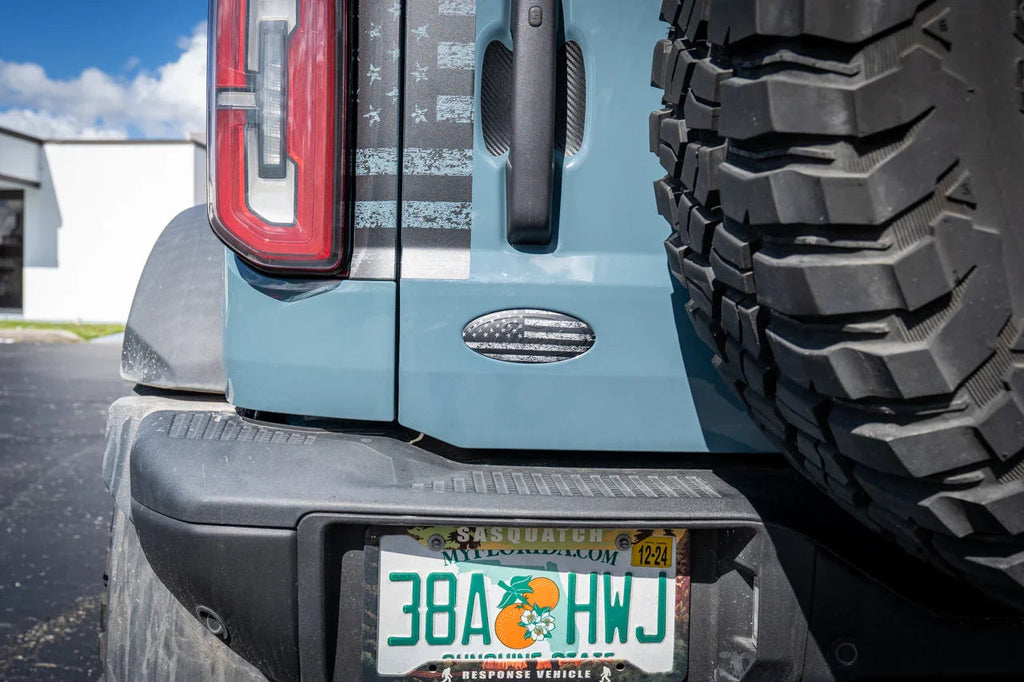 Freedom Series Rear Oval Overlays - 2021+ Bronco StickerFab