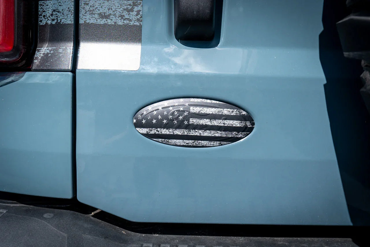 Freedom Series Rear Oval Overlays - 2021+ Bronco StickerFab