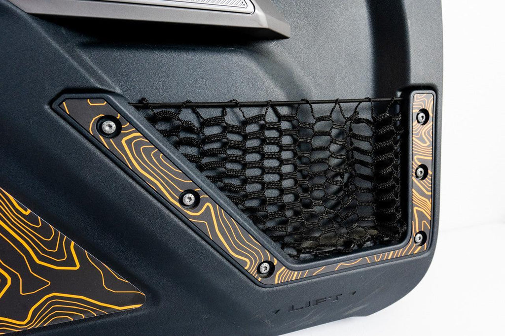 Topo Front Door Net Trim Overlay Kit (Printed Series) - 2021+ Bronco StickerFab
