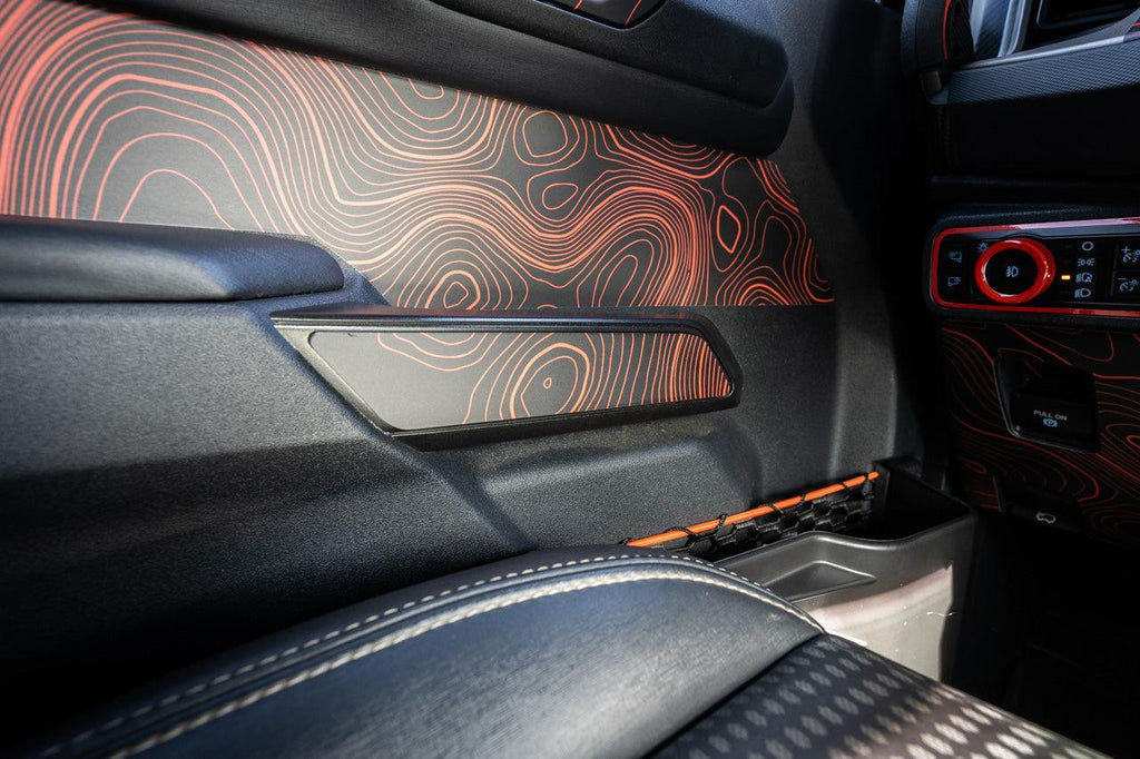 Topo Interior Front Door Grab Handle Overlay Kit (Printed + Laser Series) - 2021+ Bronco StickerFab