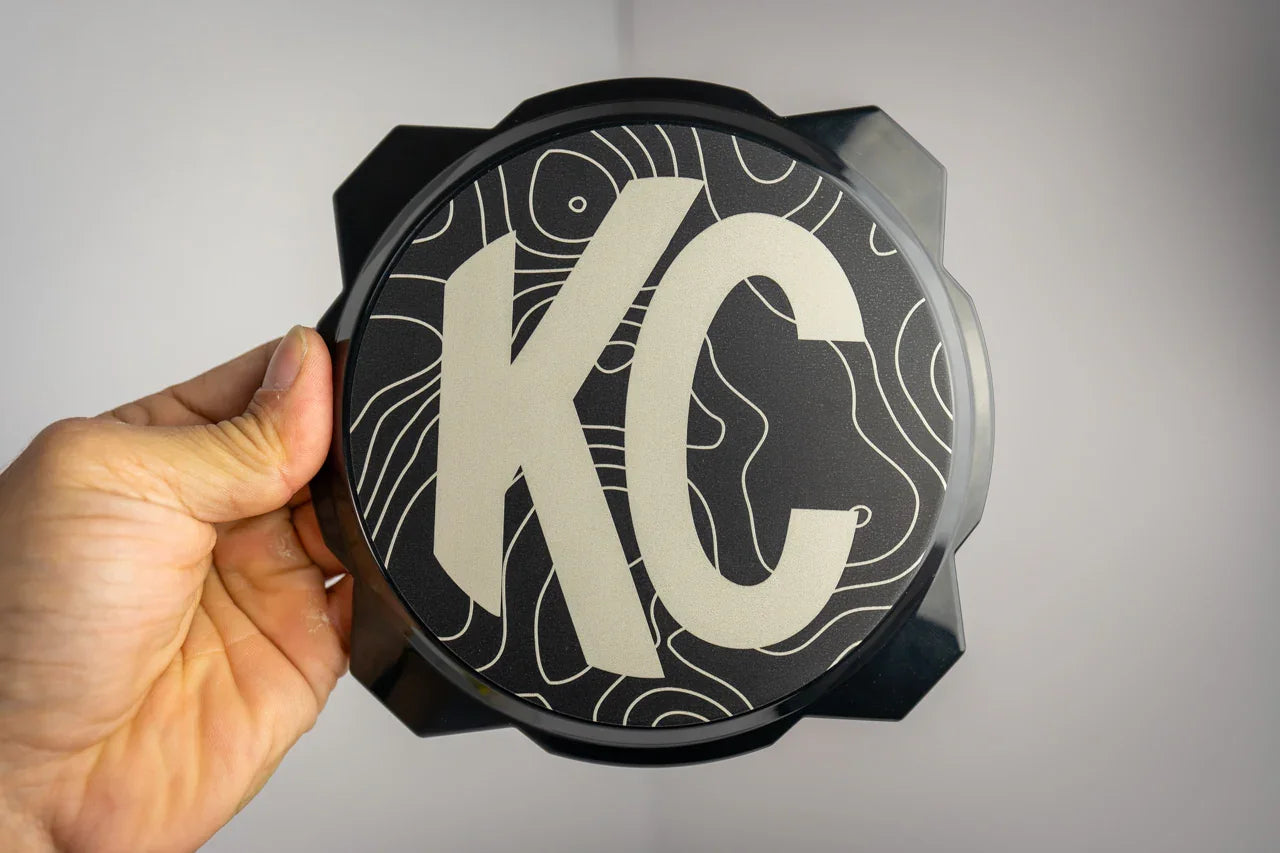 KC HiLITES Pro6 / Titan Gravity Light Cover Topo Overlays (Pair) - Universal StickerFab