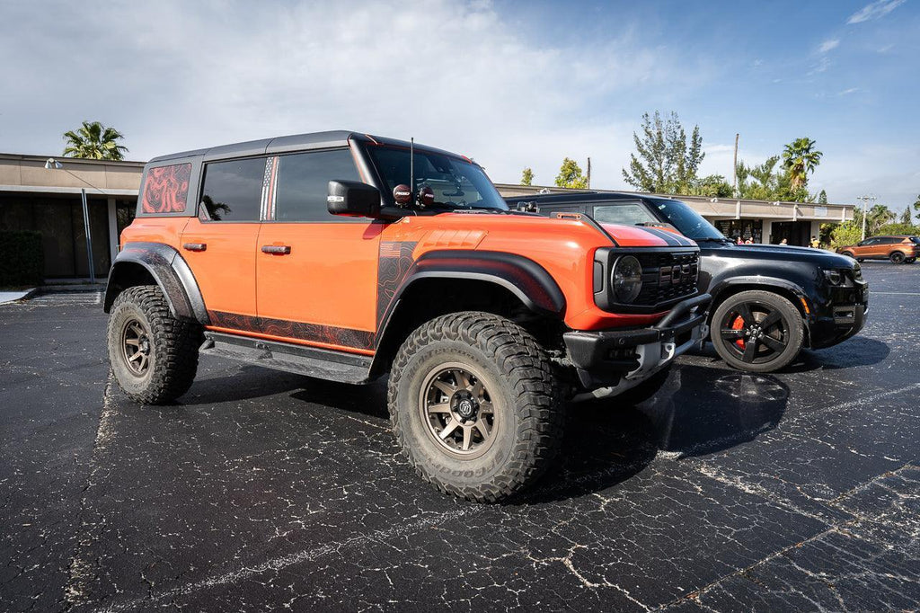 Topo Hardtop Side Window Overlays - 2021+ Bronco 4 Door StickerFab