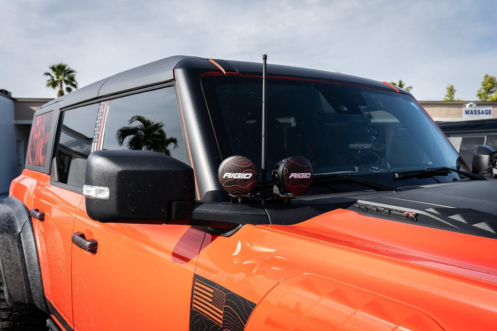 Topo Hardtop Side Window Overlays - 2021+ Bronco 4 Door StickerFab