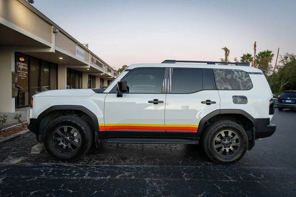 American Flag B Pillar Overlays - 2024+ Land Cruiser / GX 550 StickerFab