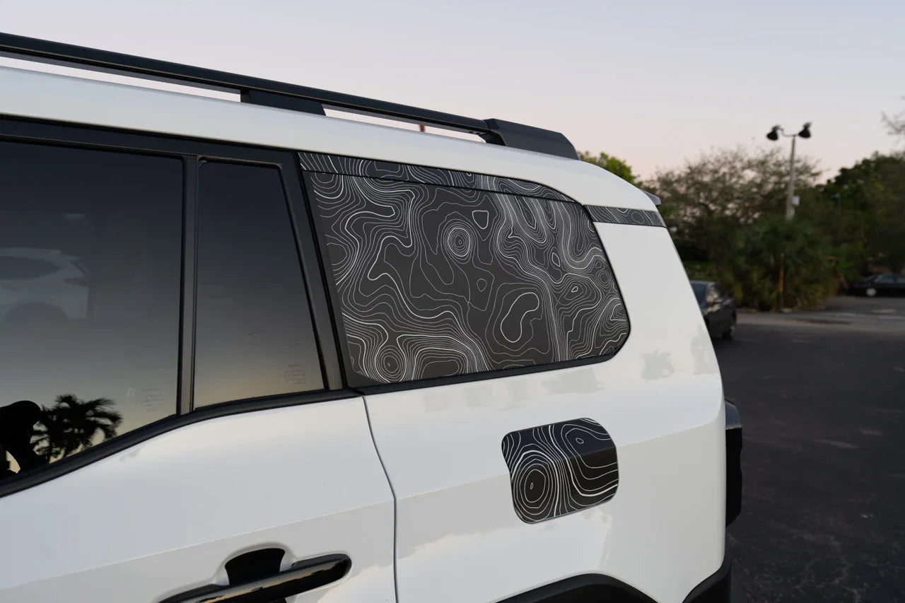 Topographic Rear Trim Overlays (6pcs) - 2024+ Land Cruiser / GX 550 StickerFab