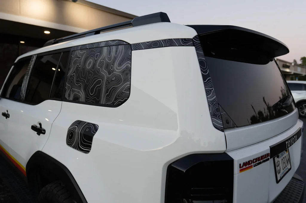 Topographic Rear Trim Overlays (6pcs) - 2024+ Land Cruiser / GX 550 StickerFab