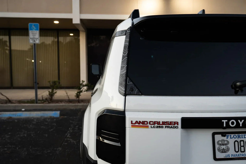 Topographic Rear Trim Overlays (6pcs) - 2024+ Land Cruiser / GX 550 StickerFab