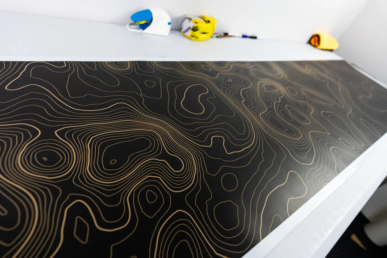 Topographic Map Premium Print Vinyl Rolls (3' or 6') - Matte Finish StickerFab