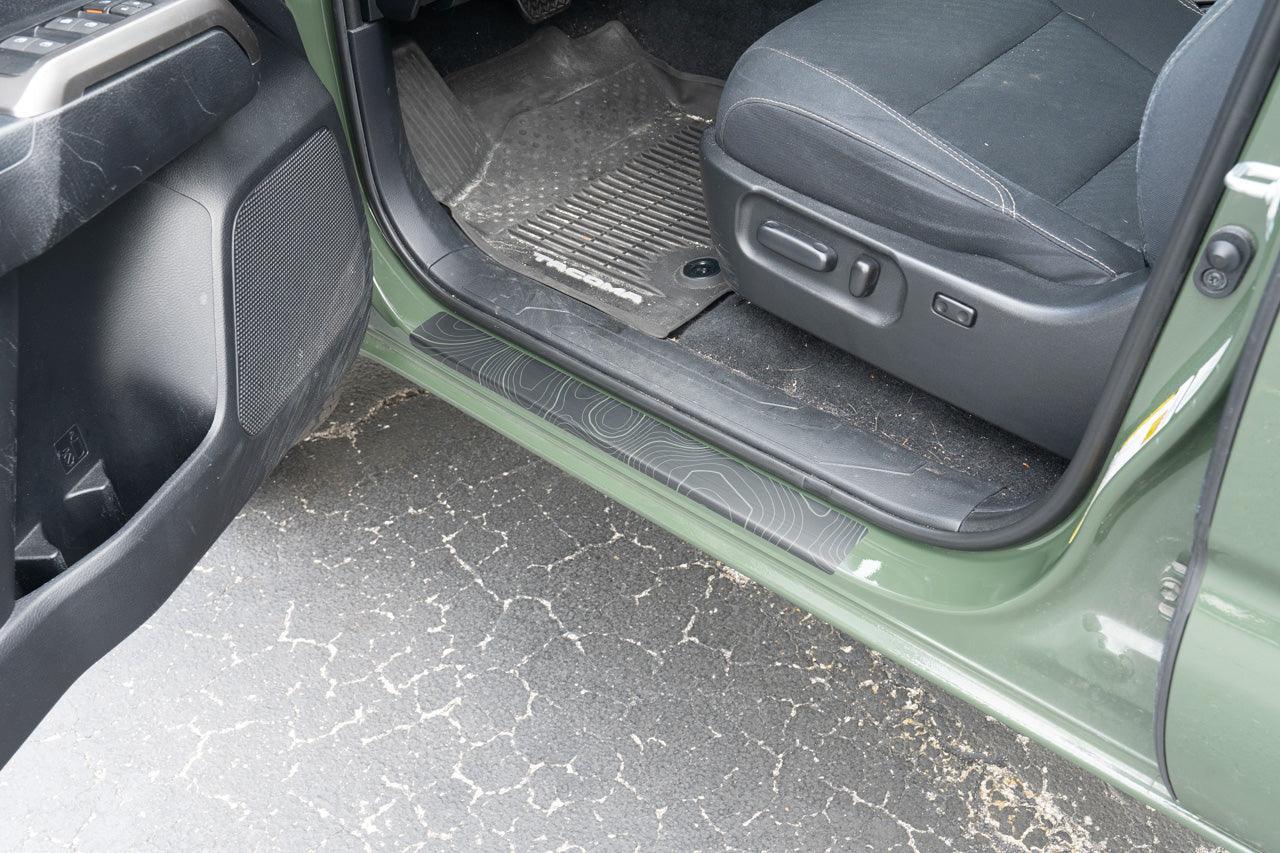 Topo Door Sill Protectors - 2016-2023 Tacoma Double Cab StickerFab
