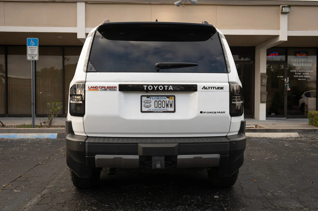 Black iForceMax Acrylic Tailgate Emblem - 2024+ Land Cruiser StickerFab