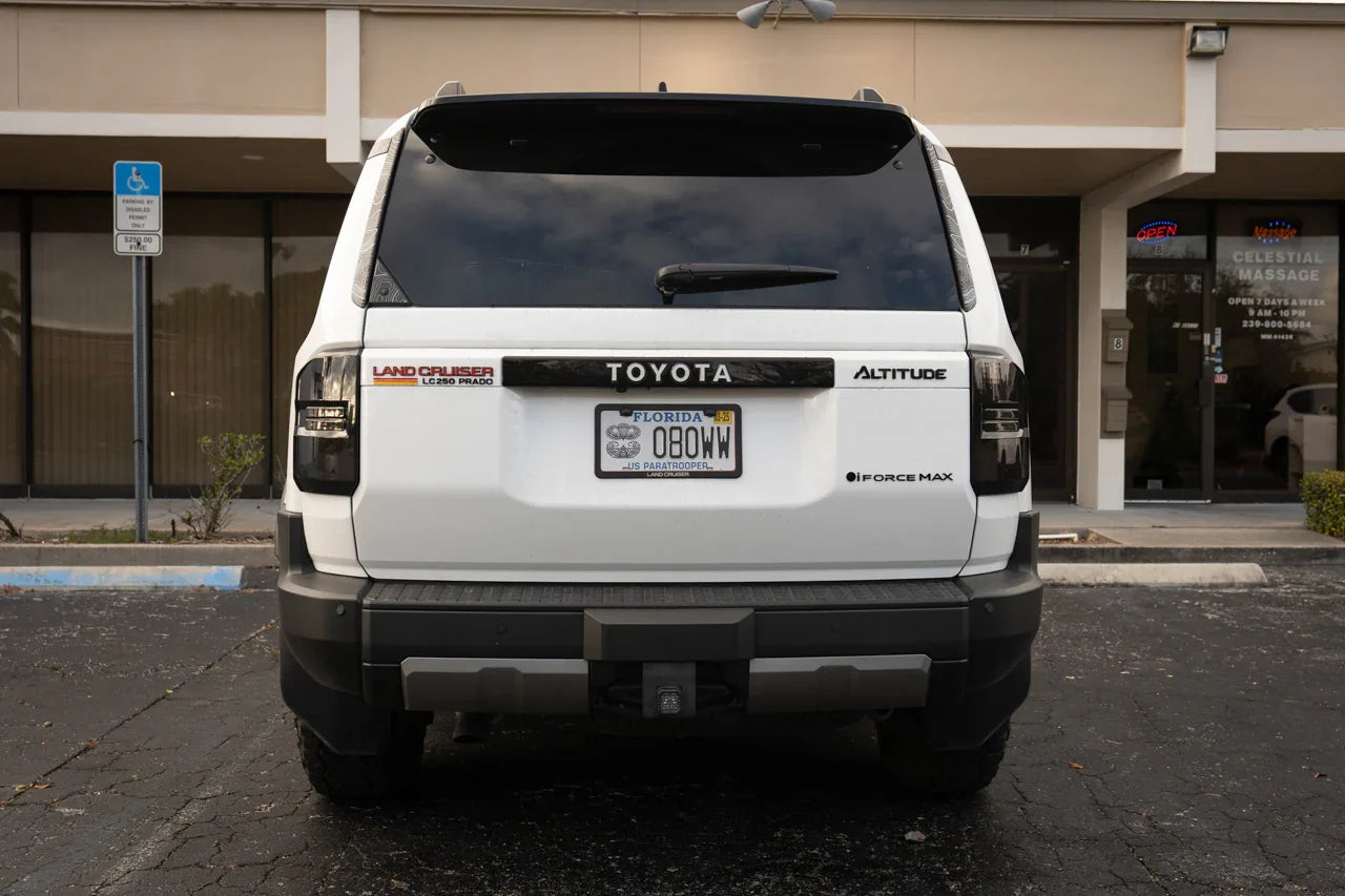 Black iForceMax Acrylic Tailgate Emblem - 2024+ Land Cruiser StickerFab