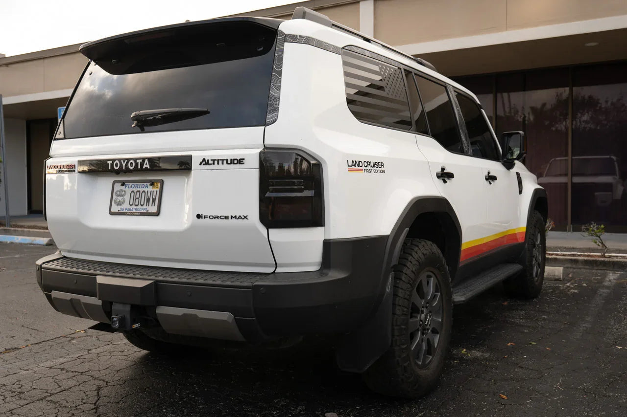 Black iForceMax Acrylic Tailgate Emblem - 2024+ Land Cruiser StickerFab