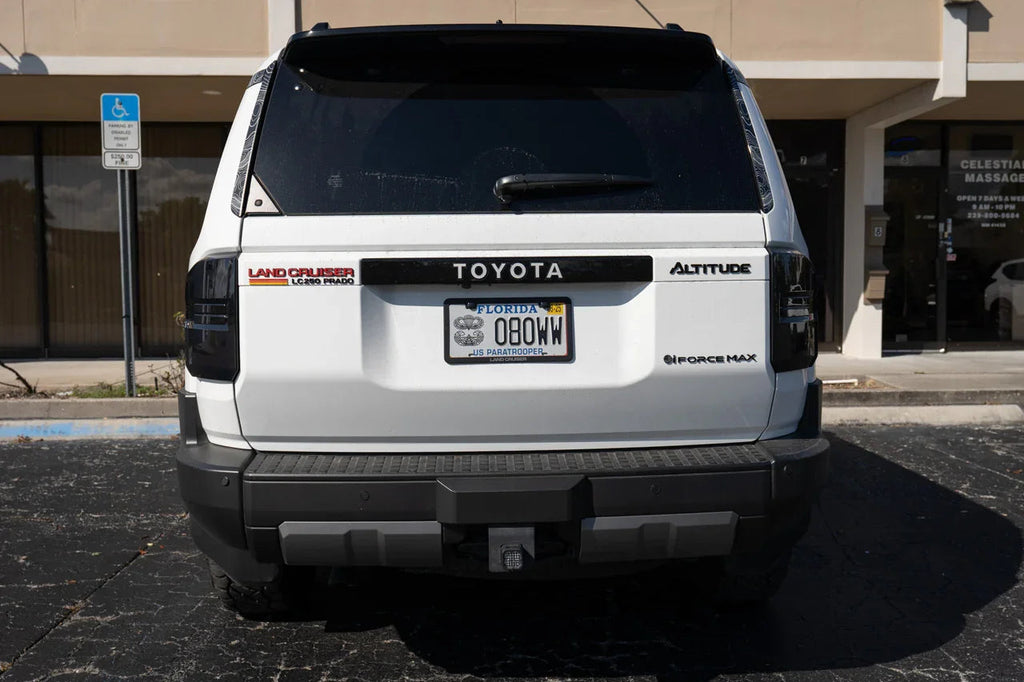 Black iForceMax Acrylic Tailgate Emblem - 2024+ Land Cruiser StickerFab