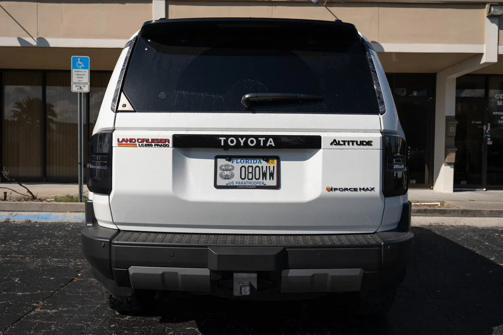 Black iForceMax Acrylic Tailgate Emblem - 2024+ Land Cruiser StickerFab