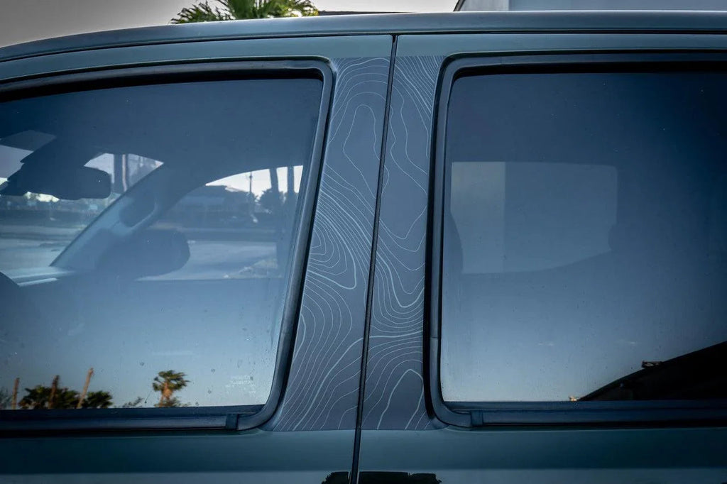 Topo B Pillar Overlays - 2016-2023 Tacoma Double Cab StickerFab