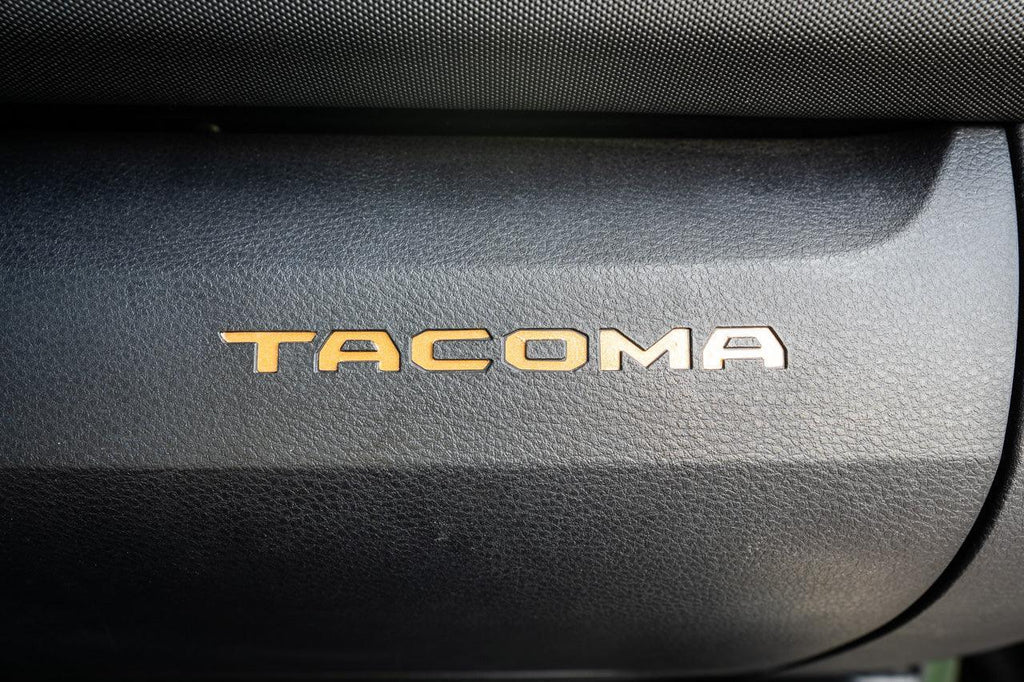 Glove Box "TACOMA" Logo Inlays (Standard Series) - 2016-2023 Tacoma StickerFab