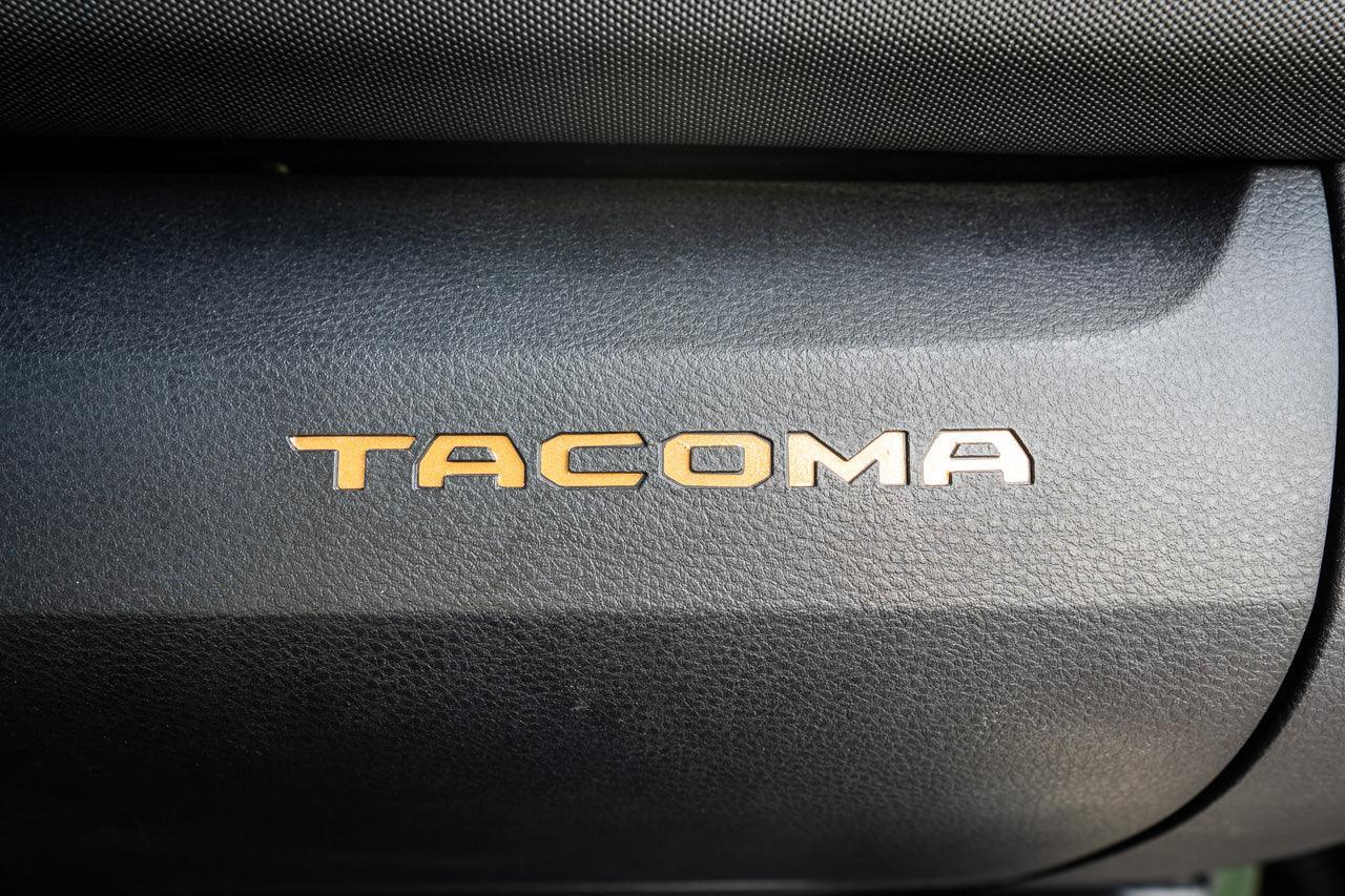 Glove Box "TACOMA" Logo Inlays (Standard Series) - 2016-2023 Tacoma StickerFab