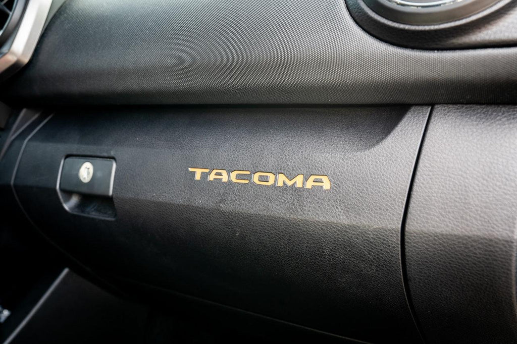 Glove Box "TACOMA" Logo Inlays (Standard Series) - 2016-2023 Tacoma StickerFab
