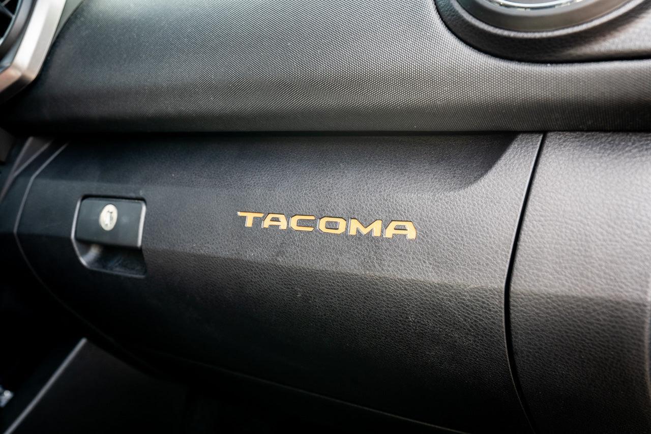Glove Box "TACOMA" Logo Inlays (Standard Series) - 2016-2023 Tacoma StickerFab