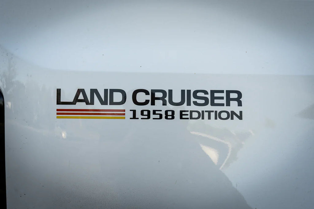 1958 Press Release Style Rear Fender Vinyl Decal Kit (Pair) - 2024+ Land Cruiser 1958 StickerFab